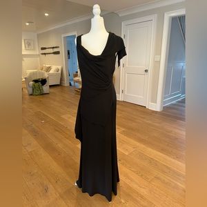 Byron Lars beauty mark black gown worn once size 6